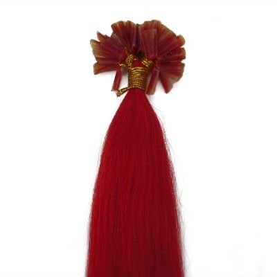 50 cm hot fusion hair extensions - red - | Fashiongirl