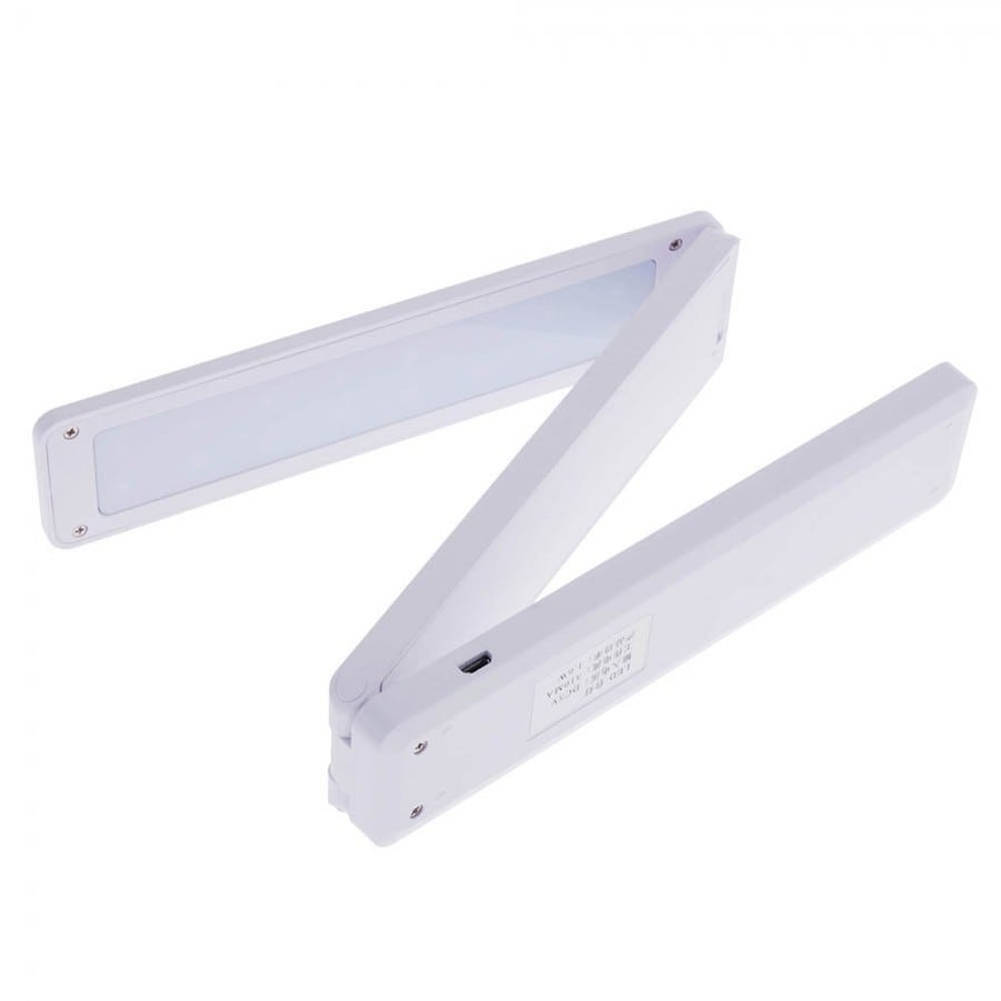 Battery powered LED lamp light - Foldable desk lamp - White - | Fashiongirl