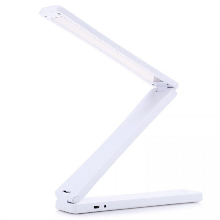 Battery powered LED lamp light - Foldable desk lamp - White - | Fashiongirl