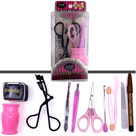 Beauty 10 set | Eyelash curler, Dual sharpener, Eyeliner, nail scissors, nail tools etc. - Hair Styling tool | Fashiongirl