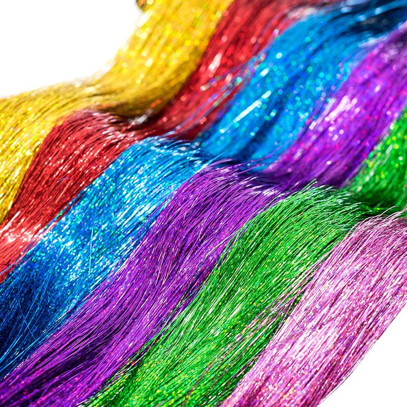 Bling Glitter Extensions 100 pcs glitter hair extensions 80 cm - Rainbow - Hair Accessories | Fashiongirl
