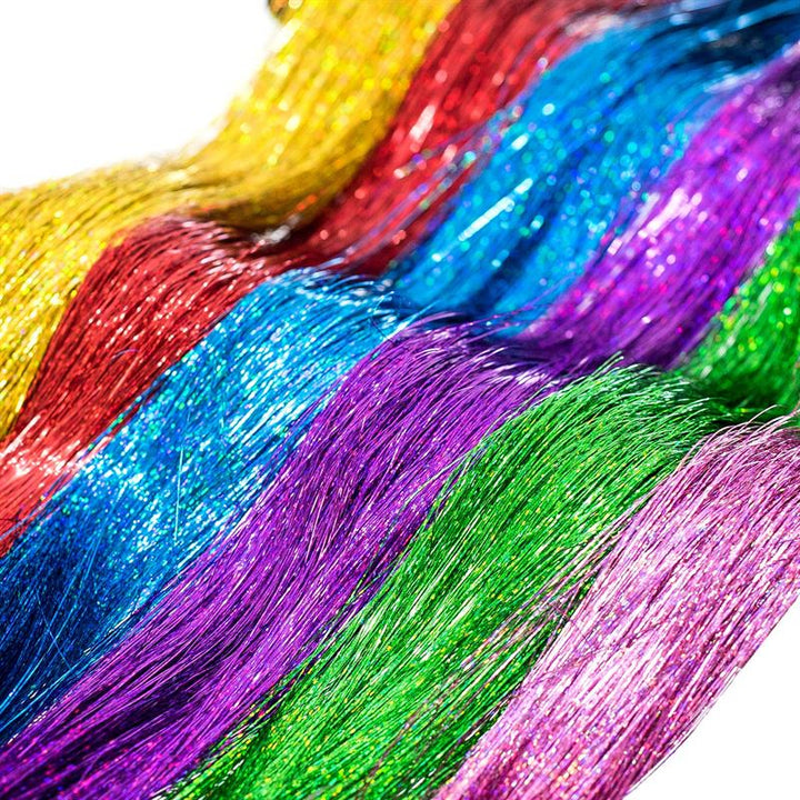Bling Glitter Extensions 100 pcs glitter hair extensions 80 cm - turquoise - | Fashiongirl