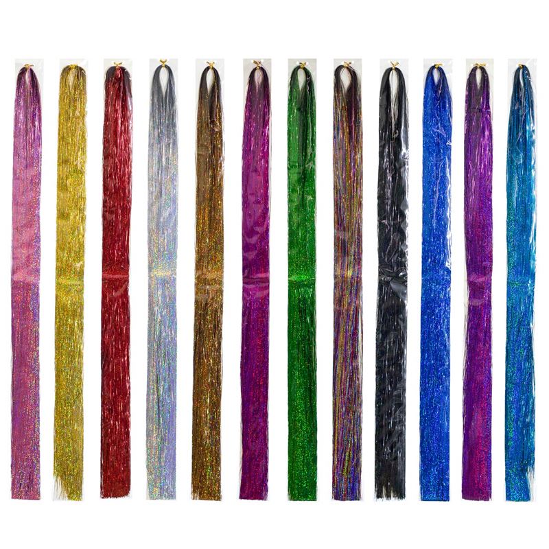 Bling Glitter Extensions 100 pcs glitter hair extensions 80 cm - turquoise - | Fashiongirl