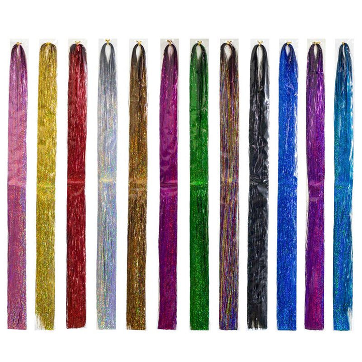 Bling Glitter Extensions 100 pcs glitter hair extensions 80 cm - turquoise - | Fashiongirl