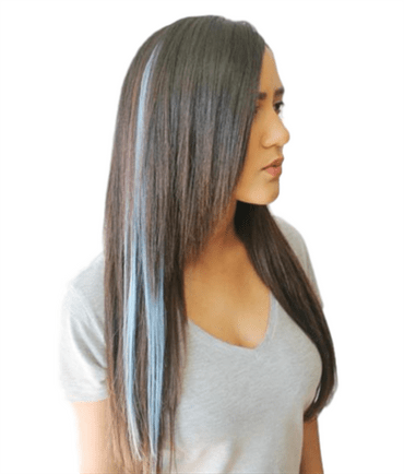Blue, 50 cm - Crazy Colour Clip On - | Fashiongirl