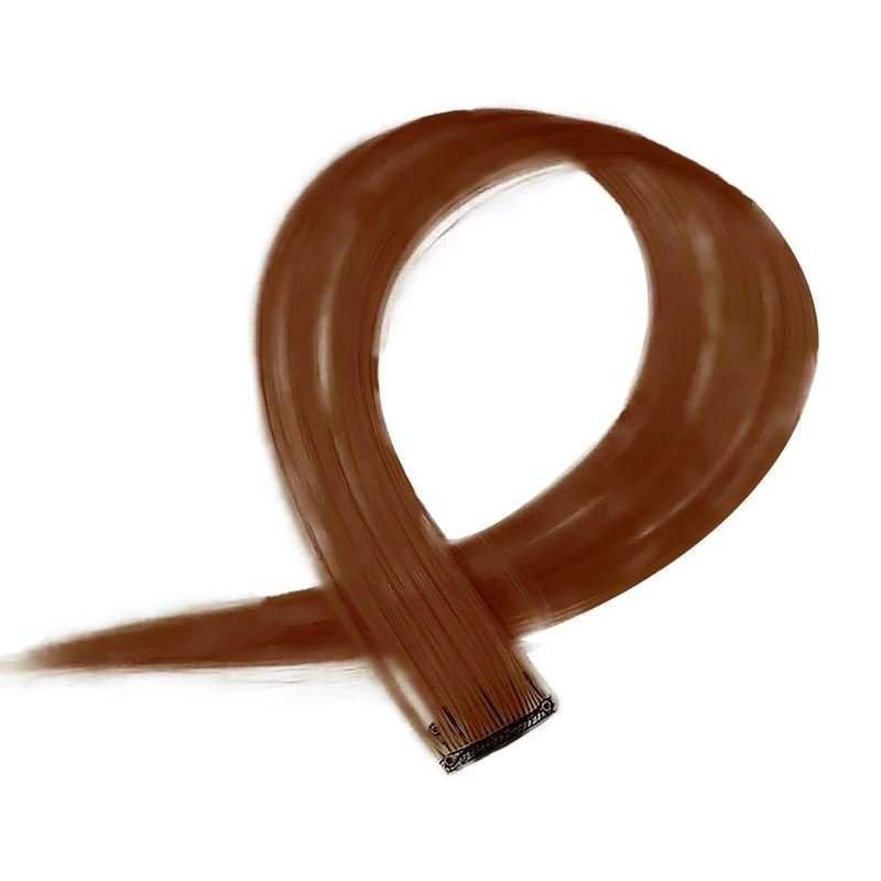 Brown, 50 cm - Crazy Colour Clip On - | Fashiongirl