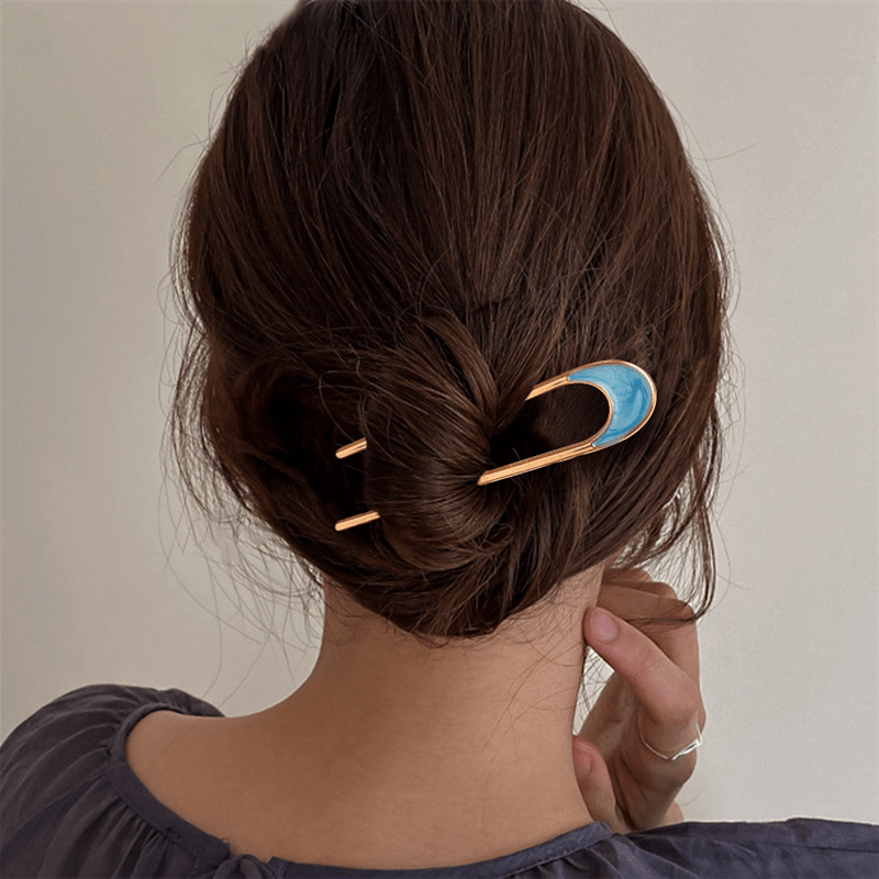 Chris Rubin Alina French Hairpin - Yellow Stardust - Hair Accessories