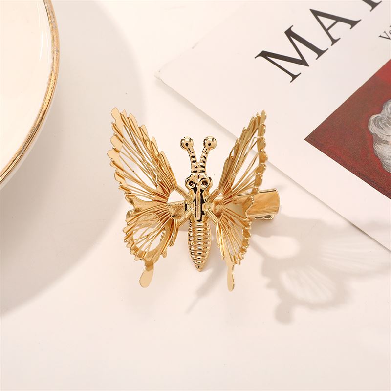 Chris Rubin Butterfly Hair Claw - Gold - Hair Accessories | Fashiongirl