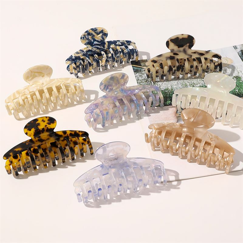 Chris Rubin Daze Hair Claw - White Marble - Hair Accessories | Fashiongirl