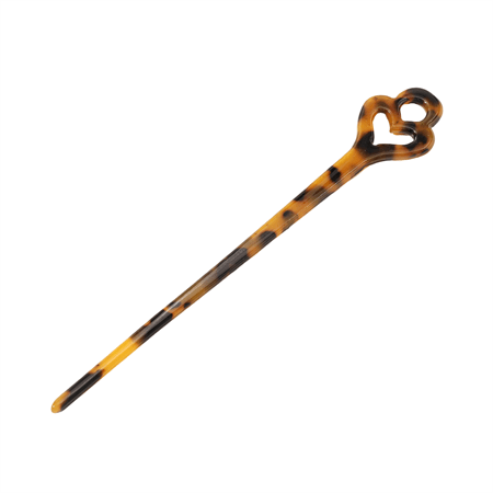 Chris Rubin Zoe Key Hairpin - Dark Tortoise - Hair Accessories | Fashiongirl