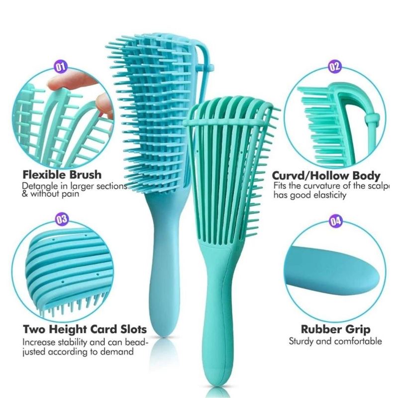 Curved Flex Hair Brush - Black - Hair Styling tool | Fashiongirl