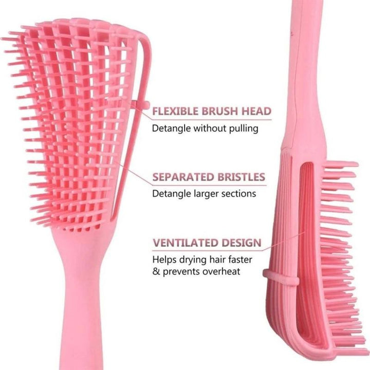 Curved Flex Hair Brush - Purple - Hair Styling tool | Fashiongirl