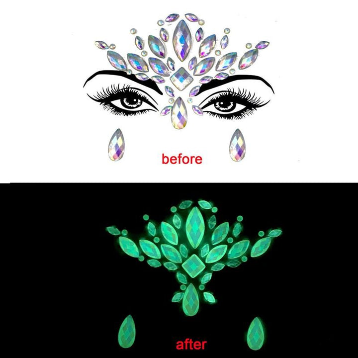 Face Jewels - Face diamonds with rhinestones (YJ - 01) - | Fashiongirl