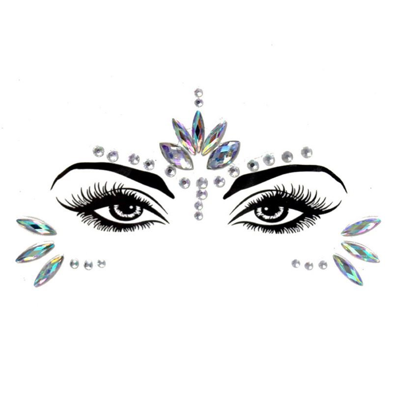 Face Jewels - Face jewellery with rhinestones/diamonds (YT - 11) - | Fashiongirl