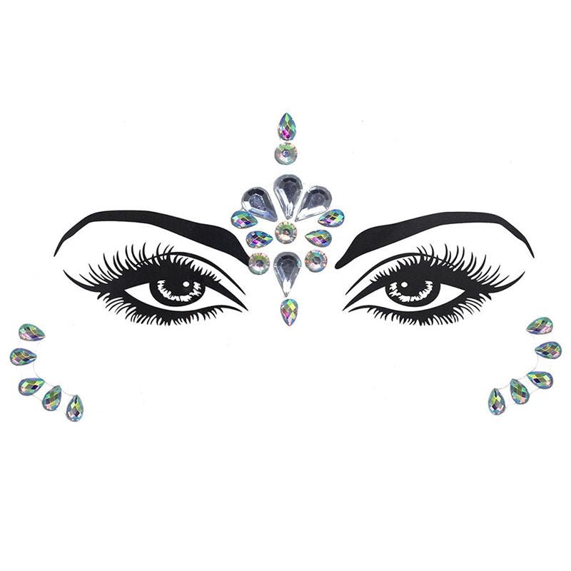 Face Jewels - Face jewellery with rhinestones/diamonds (YT - 112) - | Fashiongirl
