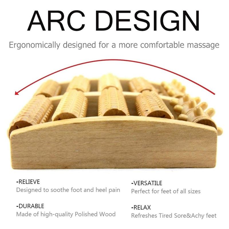 Foot Massage Roller / Wooden Roller - 2x5 rollers - | Fashiongirl