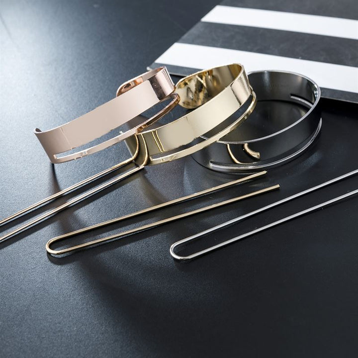 Hair Cuff Ring and Hairpin - Gold - Hair Accessories | Fashiongirl
