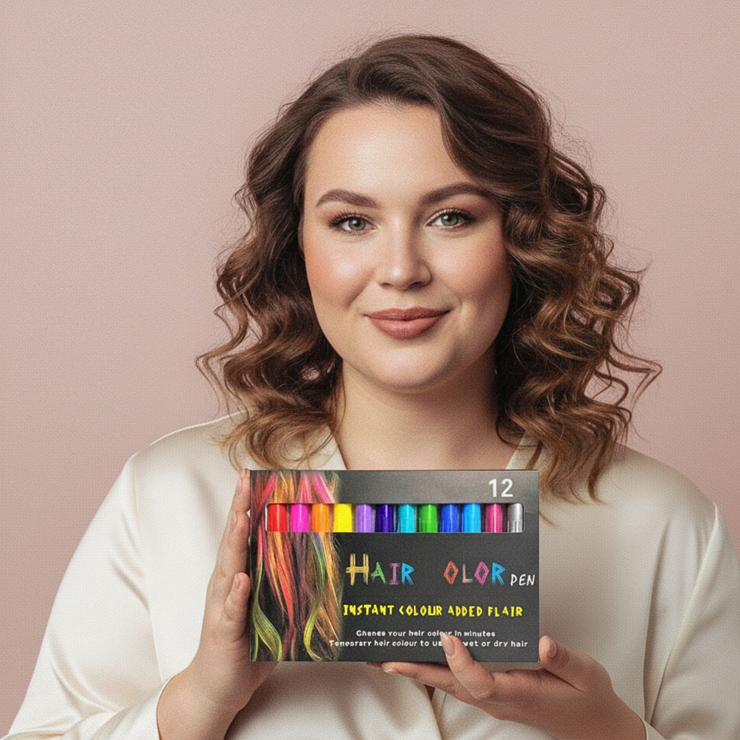 HHair Chalk Color Pen Set - 12 Colors - Hair Accessories