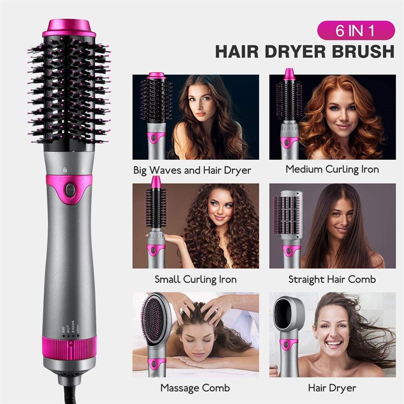 Hot Airstyler - multistyler, 5 - in - 1 set - For curls, waves, straighten, brush &amp; dry hair - | Fashiongirl