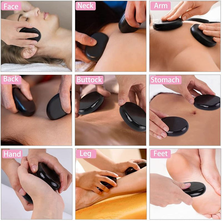 Hot Stone Set - Massage stones with 16 stones - | Fashiongirl