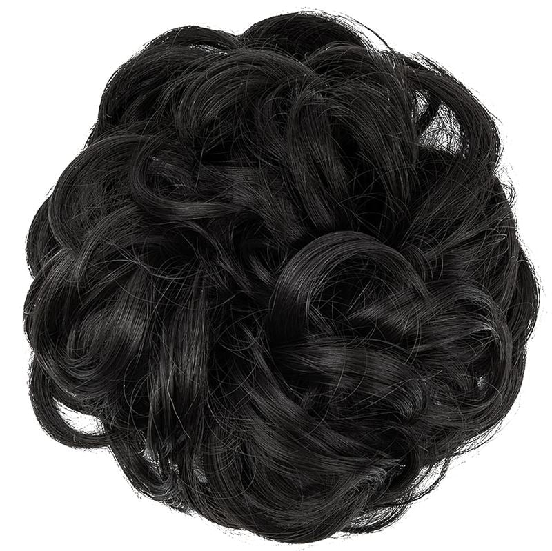 Messy Curly Hair for bun #2 - Natural Black - Hair Accessories | Fashiongirl