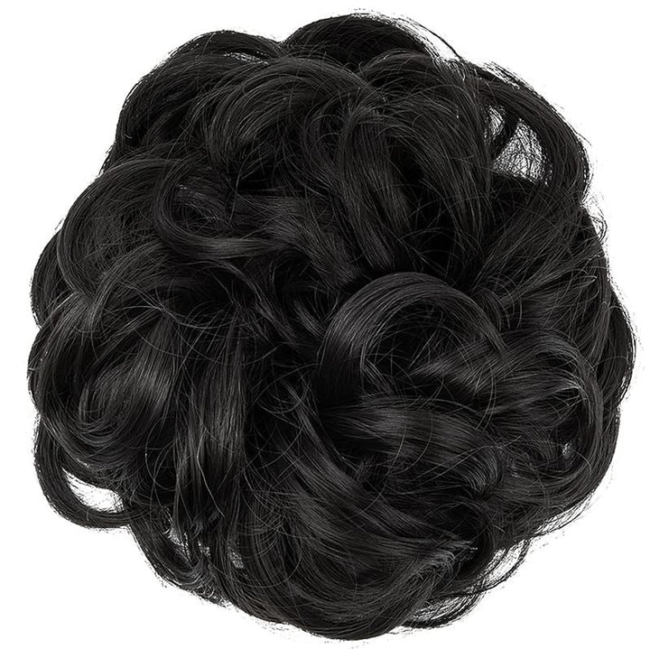 Messy Curly Hair for bun #2 - Natural Black - Hair Accessories | Fashiongirl