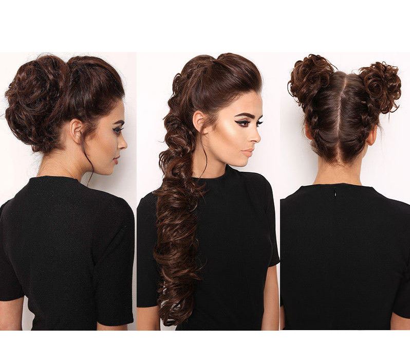 Messy Curly Hair for bun #4/30 - Light Brown - Hair Accessories | Fashiongirl