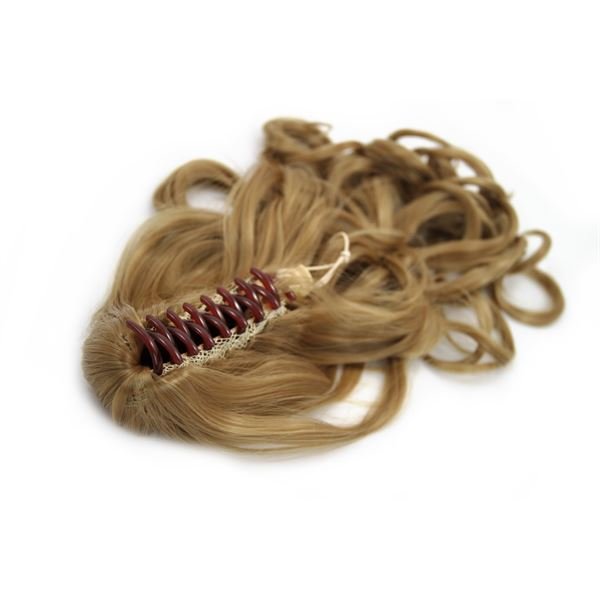 Ponytail Ponytail with hair clip, Curly - Medium blonde #27 - | Fashiongirl