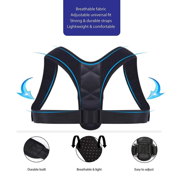Posture support for back &amp; shoulder | Posture 2.0 Posture corrector band, black - Shapewear | Fashiongirl