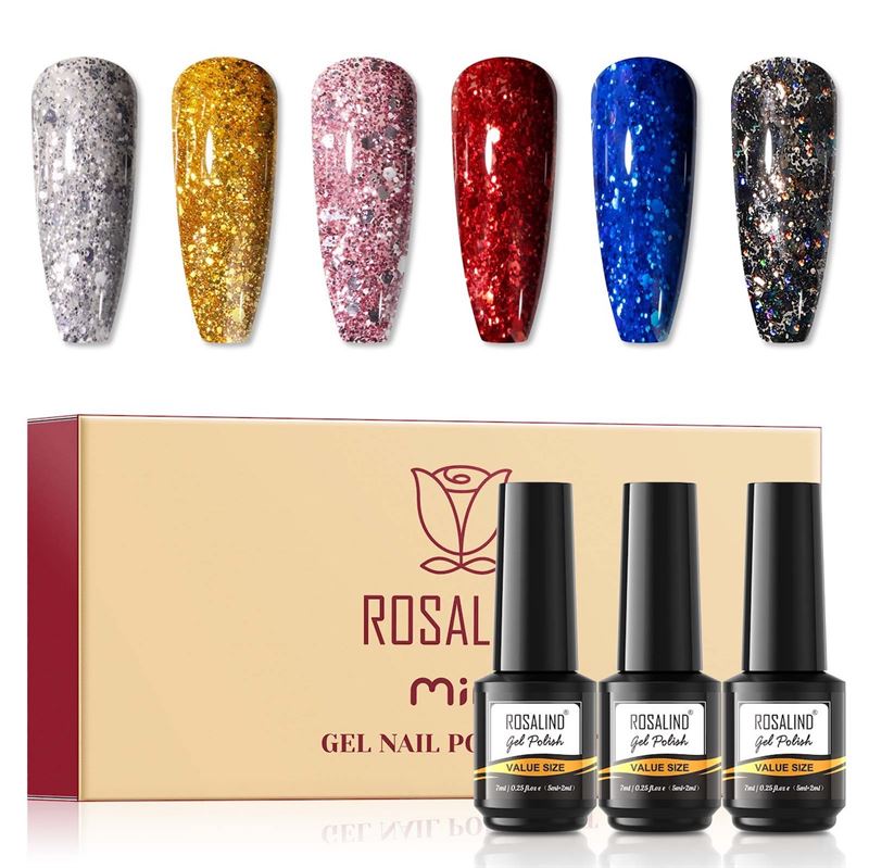 ROSALIND Glitter Gel Polishes / Nail Polish (RAI - JLTC6 - 10) - | Fashiongirl