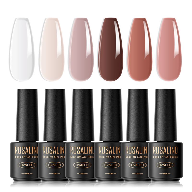ROSALIND Mini Gel Polishes / Nail Polish - Neutral Collection (RATC6 - 012) - | Fashiongirl