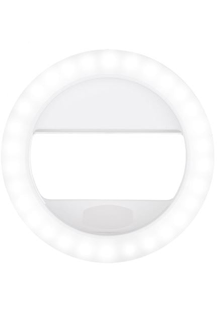 Selfie LED light ring for smartphones - rechargeable - | Fashiongirl