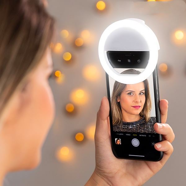 Selfie LED light ring for smartphones - rechargeable - | Fashiongirl
