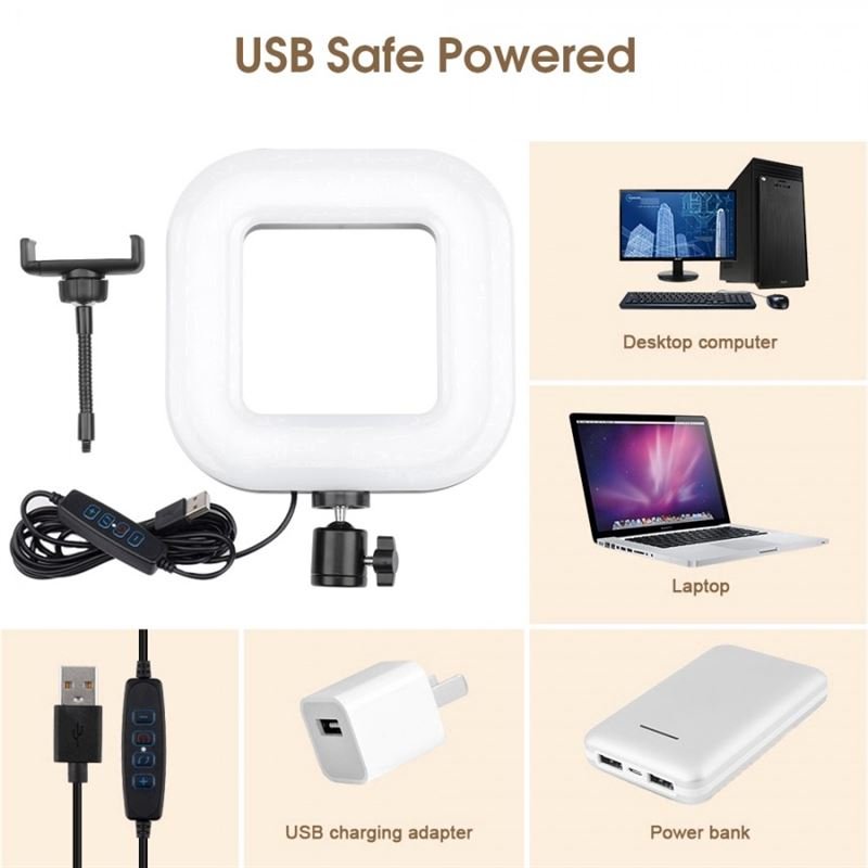 Selfie Ring Light for iPhone / Android | LED lighting for smartphones - D21 - | Fashiongirl