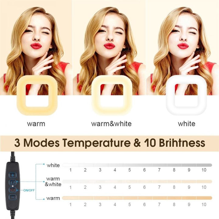 Selfie Ring Light for iPhone / Android | LED lighting for smartphones - D21 - | Fashiongirl