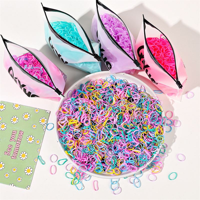 SOHO Adin Snag Free Hair elastics, 1000 pcs - Magic Purple - Hair Accessories