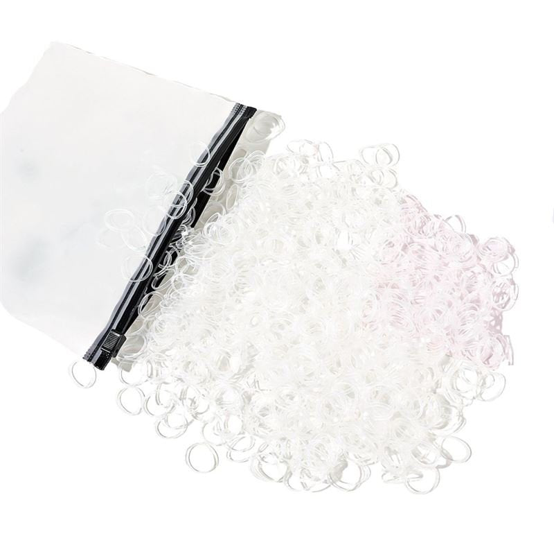 SOHO Adin Snag Free Hair elastics, 1000 pcs - Transparent - Hair Accessories | Fashiongirl