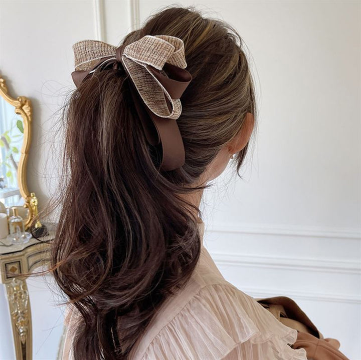 SOHO Aidan Aidan Bow Banana Hair Clip - Pink - Hair Accessories | Fashiongirl