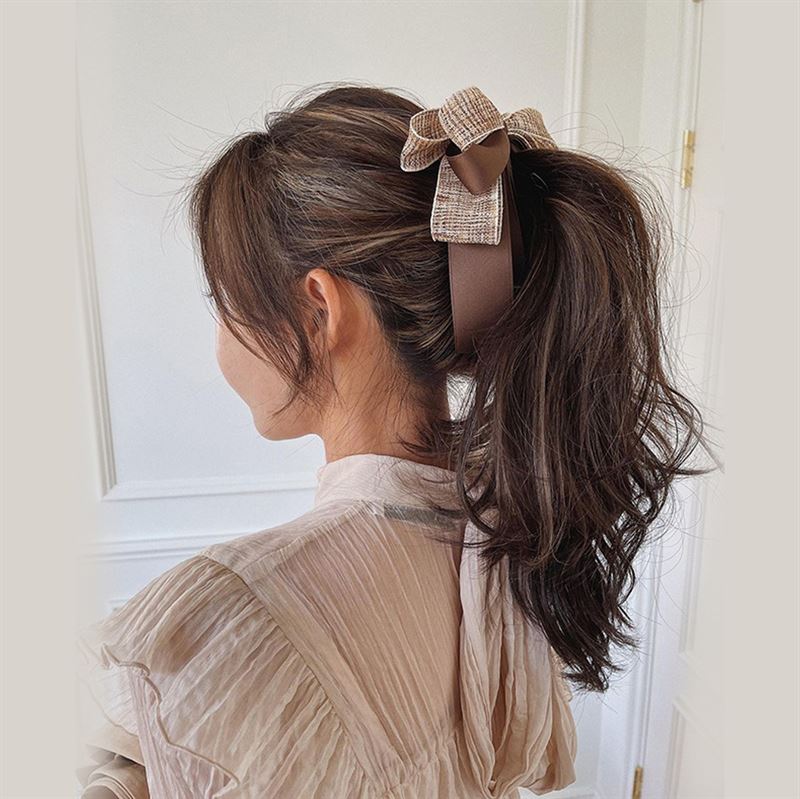 SOHO Aidan Aidan Bow Banana Hair Clip - Pink - Hair Accessories | Fashiongirl