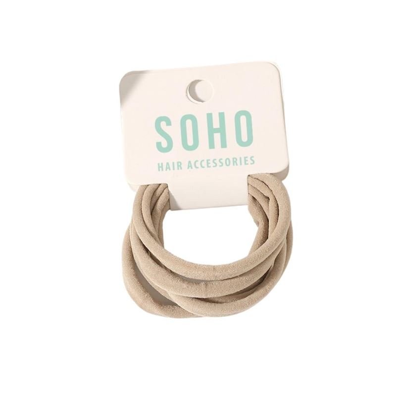 SOHO Alena Hair elastics - Beige - Hair Accessories | Fashiongirl