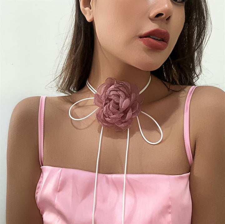SOHO Bara Choker Necklace - Rose - | Fashiongirl