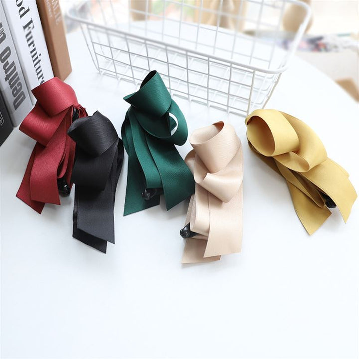 SOHO Bona Bow Banana Hair Clip - Beige - Hair Accessories | Fashiongirl