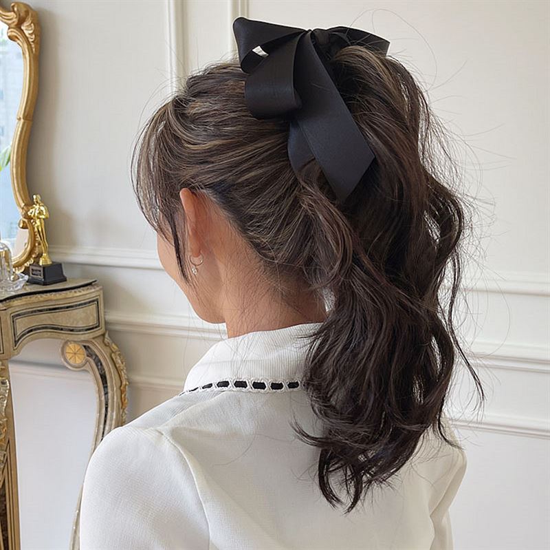 SOHO Bona Bow Banana Hair Clip - Beige - Hair Accessories | Fashiongirl