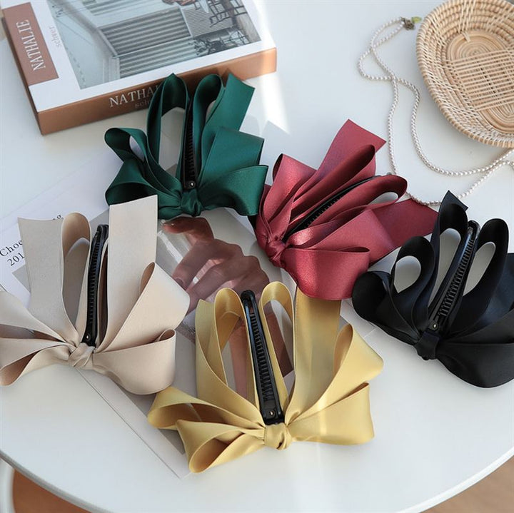 SOHO Bona Bow Banana Hair Clip - Beige - Hair Accessories | Fashiongirl