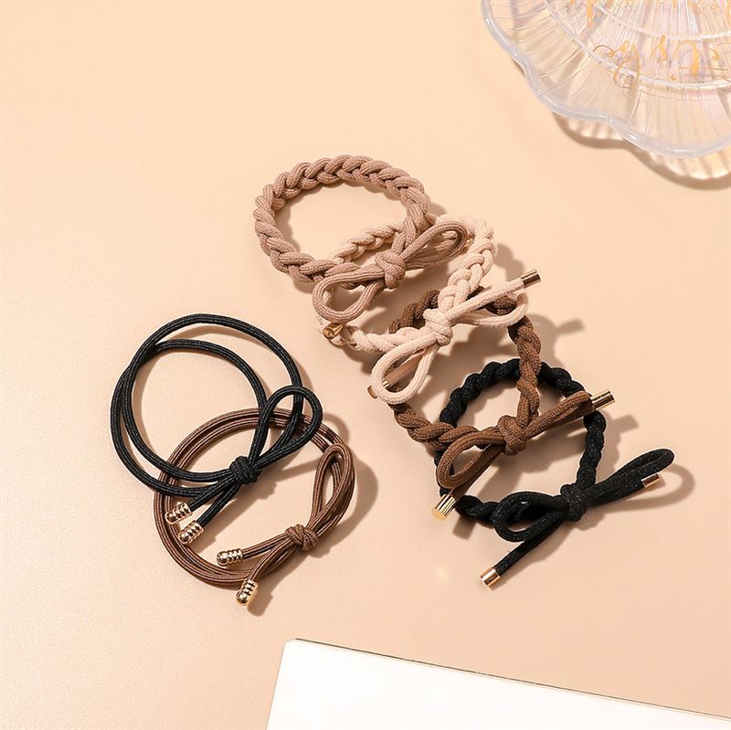 SOHO Cibe Hair elastics - Brown - Hair Accessories | Fashiongirl