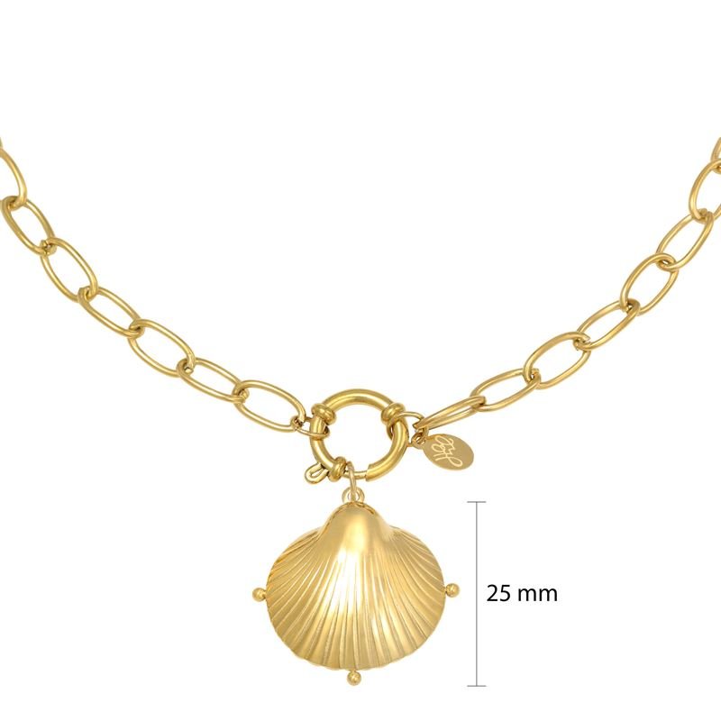 SOHO Clam Necklace - Gold - | Fashiongirl