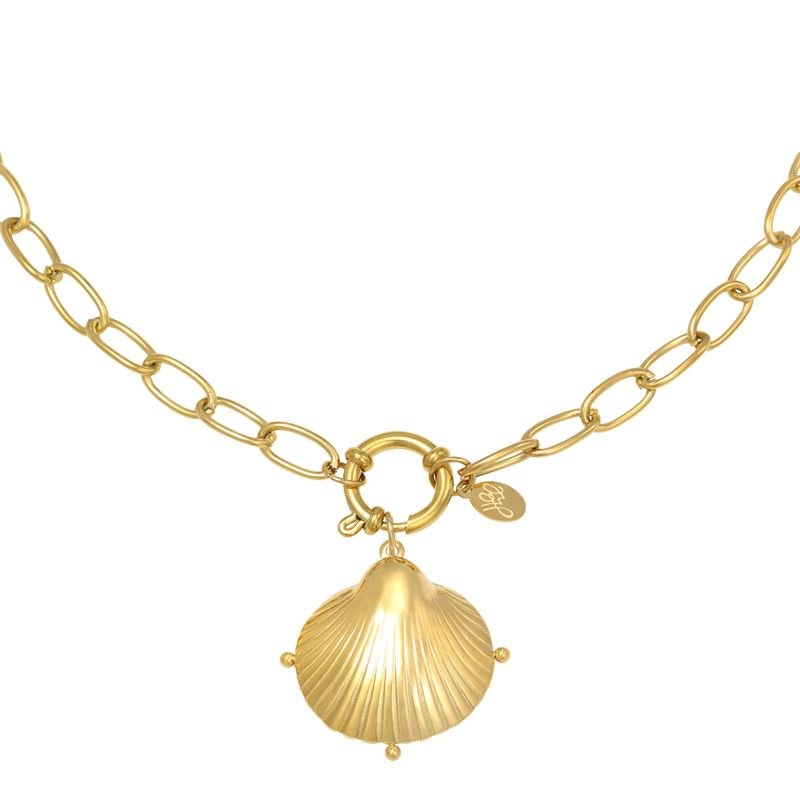 SOHO Clam Necklace - Gold - | Fashiongirl