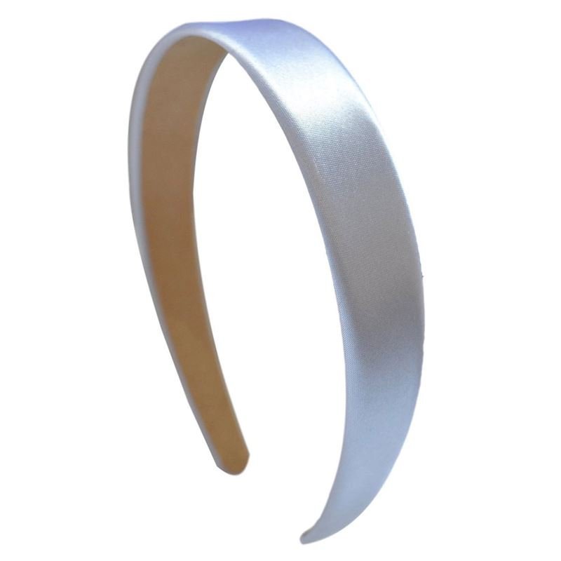 SOHO Classic Satin Headband - White - Hair Accessories