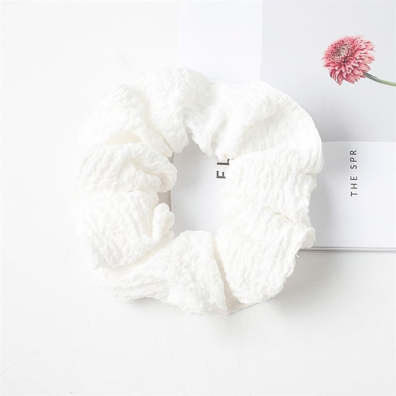 SOHO Frida Scrunchie - White - Hair Accessories