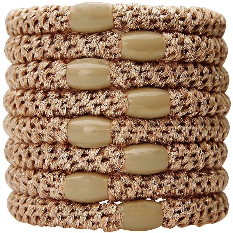 SOHO Hair elastics - Beige, 3 pcs - Hair Accessories | Fashiongirl
